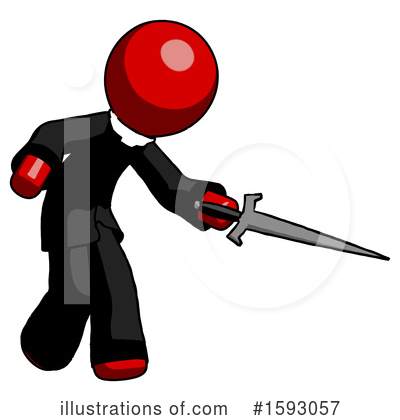 Royalty-Free (RF) Red Design Mascot Clipart Illustration by Leo Blanchette - Stock Sample #1593057