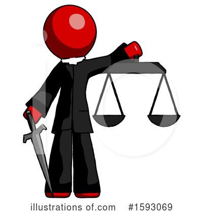 Royalty-Free (RF) Red Design Mascot Clipart Illustration by Leo Blanchette - Stock Sample #1593069