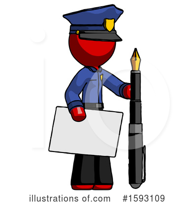 Royalty-Free (RF) Red Design Mascot Clipart Illustration by Leo Blanchette - Stock Sample #1593109