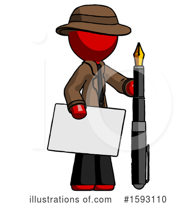 Royalty-Free (RF) Red Design Mascot Clipart Illustration by Leo Blanchette - Stock Sample #1593110
