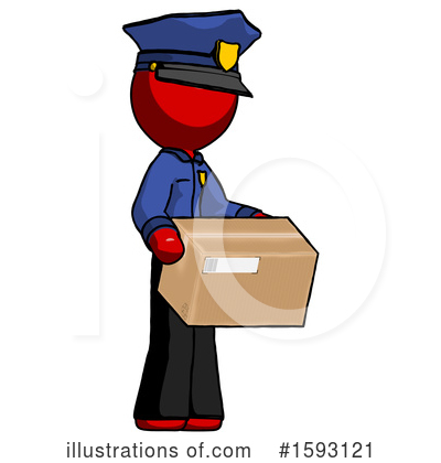 Royalty-Free (RF) Red Design Mascot Clipart Illustration by Leo Blanchette - Stock Sample #1593121