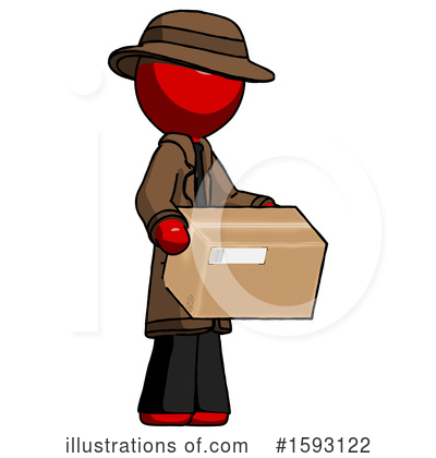 Royalty-Free (RF) Red Design Mascot Clipart Illustration by Leo Blanchette - Stock Sample #1593122