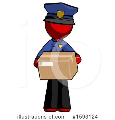 Royalty-Free (RF) Red Design Mascot Clipart Illustration by Leo Blanchette - Stock Sample #1593124