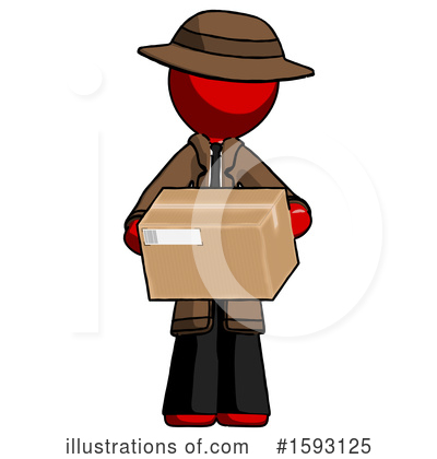 Royalty-Free (RF) Red Design Mascot Clipart Illustration by Leo Blanchette - Stock Sample #1593125