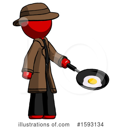 Royalty-Free (RF) Red Design Mascot Clipart Illustration by Leo Blanchette - Stock Sample #1593134