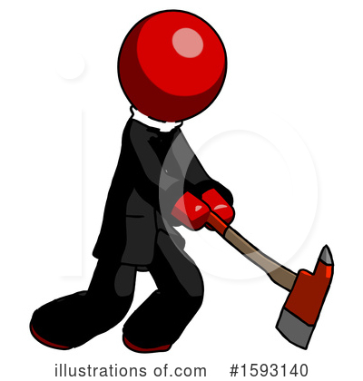Royalty-Free (RF) Red Design Mascot Clipart Illustration by Leo Blanchette - Stock Sample #1593140
