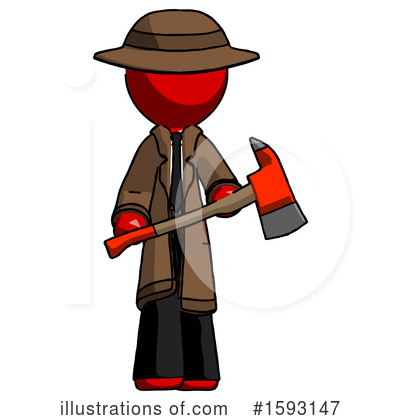 Royalty-Free (RF) Red Design Mascot Clipart Illustration by Leo Blanchette - Stock Sample #1593147