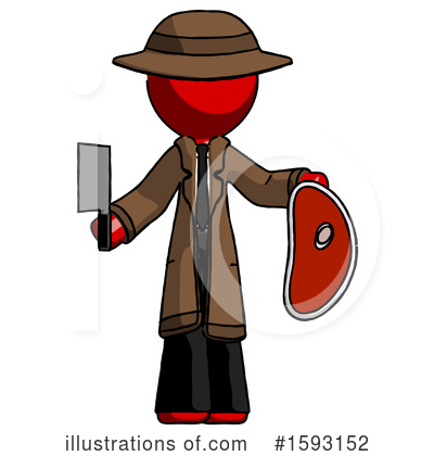 Royalty-Free (RF) Red Design Mascot Clipart Illustration by Leo Blanchette - Stock Sample #1593152