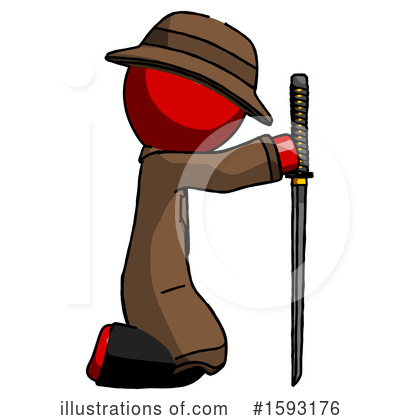 Royalty-Free (RF) Red Design Mascot Clipart Illustration by Leo Blanchette - Stock Sample #1593176