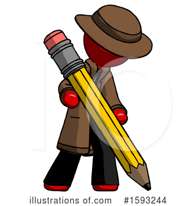 Royalty-Free (RF) Red Design Mascot Clipart Illustration by Leo Blanchette - Stock Sample #1593244