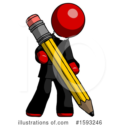 Royalty-Free (RF) Red Design Mascot Clipart Illustration by Leo Blanchette - Stock Sample #1593246