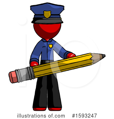 Royalty-Free (RF) Red Design Mascot Clipart Illustration by Leo Blanchette - Stock Sample #1593247