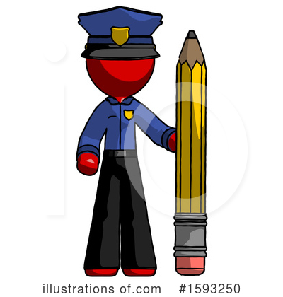 Royalty-Free (RF) Red Design Mascot Clipart Illustration by Leo Blanchette - Stock Sample #1593250