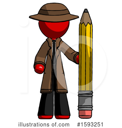 Royalty-Free (RF) Red Design Mascot Clipart Illustration by Leo Blanchette - Stock Sample #1593251