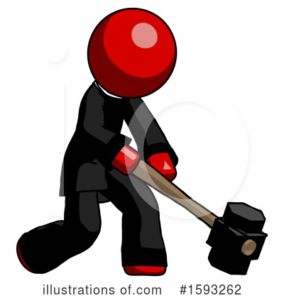 Royalty-Free (RF) Red Design Mascot Clipart Illustration by Leo Blanchette - Stock Sample #1593262