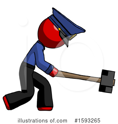 Royalty-Free (RF) Red Design Mascot Clipart Illustration by Leo Blanchette - Stock Sample #1593265