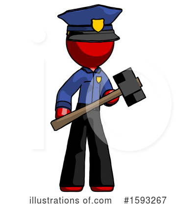 Royalty-Free (RF) Red Design Mascot Clipart Illustration by Leo Blanchette - Stock Sample #1593267
