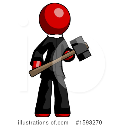 Royalty-Free (RF) Red Design Mascot Clipart Illustration by Leo Blanchette - Stock Sample #1593270
