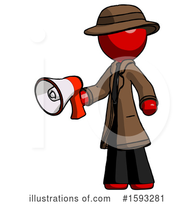 Royalty-Free (RF) Red Design Mascot Clipart Illustration by Leo Blanchette - Stock Sample #1593281