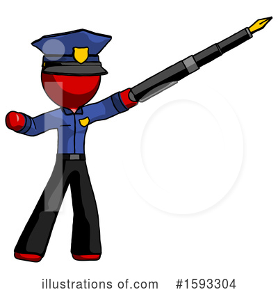 Royalty-Free (RF) Red Design Mascot Clipart Illustration by Leo Blanchette - Stock Sample #1593304