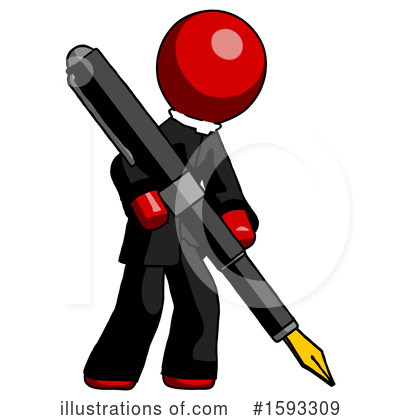 Royalty-Free (RF) Red Design Mascot Clipart Illustration by Leo Blanchette - Stock Sample #1593309