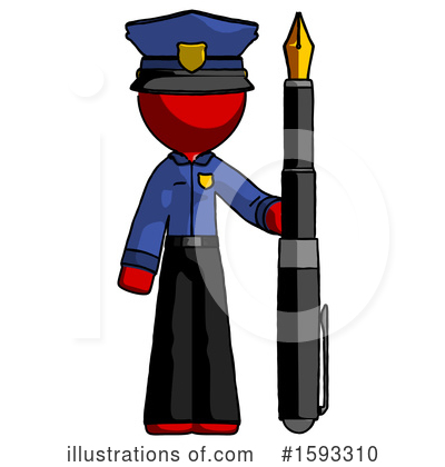 Royalty-Free (RF) Red Design Mascot Clipart Illustration by Leo Blanchette - Stock Sample #1593310