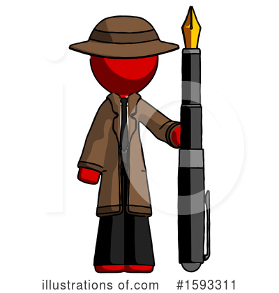 Royalty-Free (RF) Red Design Mascot Clipart Illustration by Leo Blanchette - Stock Sample #1593311