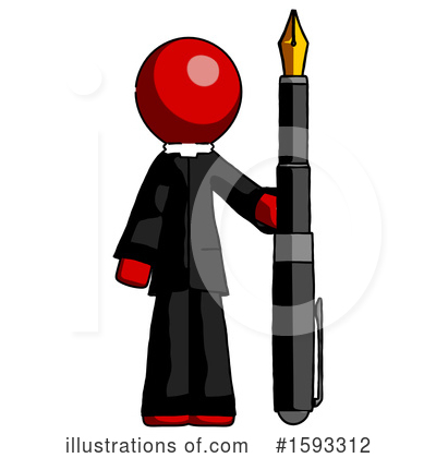 Royalty-Free (RF) Red Design Mascot Clipart Illustration by Leo Blanchette - Stock Sample #1593312