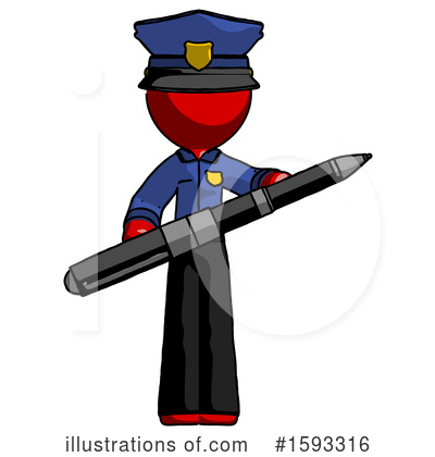 Royalty-Free (RF) Red Design Mascot Clipart Illustration by Leo Blanchette - Stock Sample #1593316