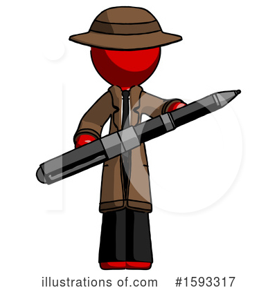 Royalty-Free (RF) Red Design Mascot Clipart Illustration by Leo Blanchette - Stock Sample #1593317