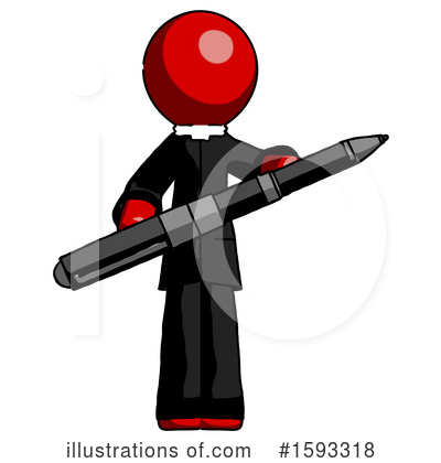 Royalty-Free (RF) Red Design Mascot Clipart Illustration by Leo Blanchette - Stock Sample #1593318