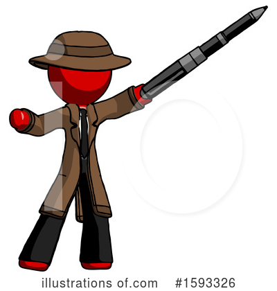 Royalty-Free (RF) Red Design Mascot Clipart Illustration by Leo Blanchette - Stock Sample #1593326