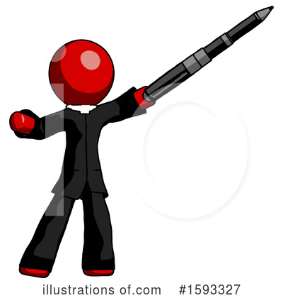 Royalty-Free (RF) Red Design Mascot Clipart Illustration by Leo Blanchette - Stock Sample #1593327