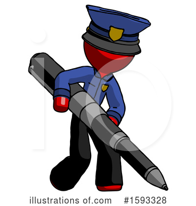 Royalty-Free (RF) Red Design Mascot Clipart Illustration by Leo Blanchette - Stock Sample #1593328