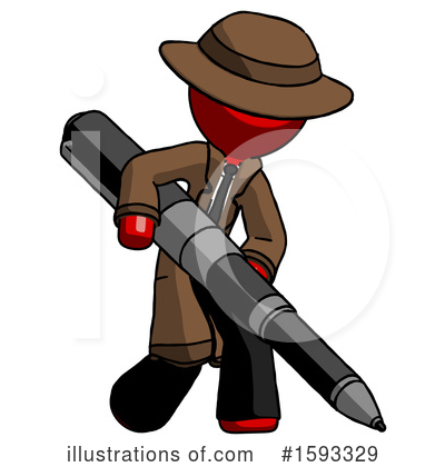 Royalty-Free (RF) Red Design Mascot Clipart Illustration by Leo Blanchette - Stock Sample #1593329