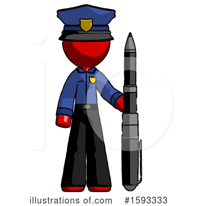 Royalty-Free (RF) Red Design Mascot Clipart Illustration by Leo Blanchette - Stock Sample #1593333