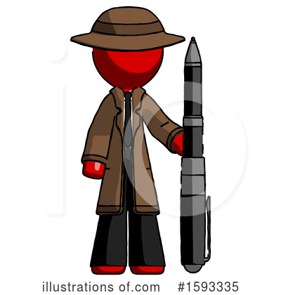 Royalty-Free (RF) Red Design Mascot Clipart Illustration by Leo Blanchette - Stock Sample #1593335