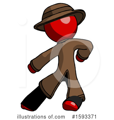 Royalty-Free (RF) Red Design Mascot Clipart Illustration by Leo Blanchette - Stock Sample #1593371