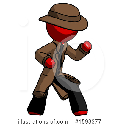 Royalty-Free (RF) Red Design Mascot Clipart Illustration by Leo Blanchette - Stock Sample #1593377