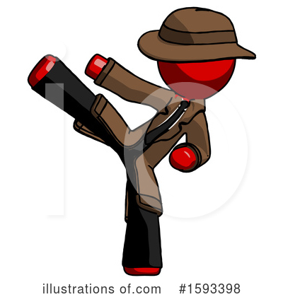 Royalty-Free (RF) Red Design Mascot Clipart Illustration by Leo Blanchette - Stock Sample #1593398