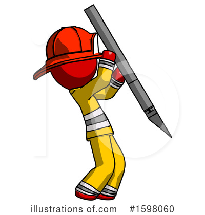 Royalty-Free (RF) Red Design Mascot Clipart Illustration by Leo Blanchette - Stock Sample #1598060