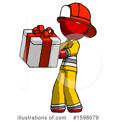 Royalty-Free (RF) Red Design Mascot Clipart Illustration by Leo Blanchette - Stock Sample #1598079