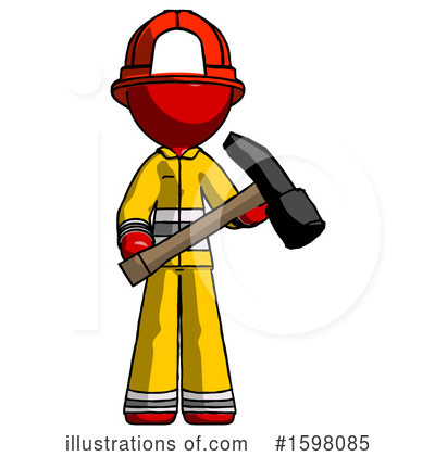 Royalty-Free (RF) Red Design Mascot Clipart Illustration by Leo Blanchette - Stock Sample #1598085