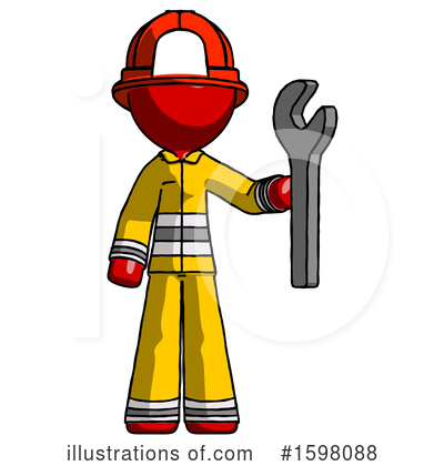Royalty-Free (RF) Red Design Mascot Clipart Illustration by Leo Blanchette - Stock Sample #1598088