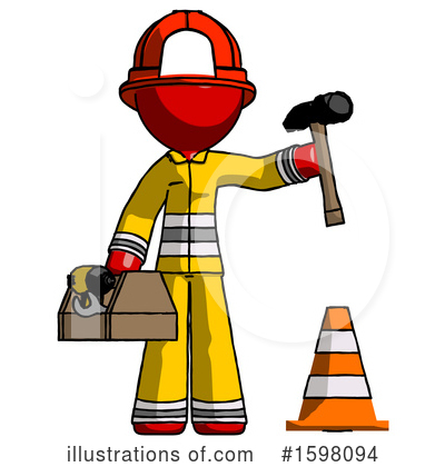 Royalty-Free (RF) Red Design Mascot Clipart Illustration by Leo Blanchette - Stock Sample #1598094