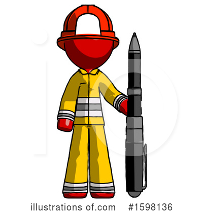 Royalty-Free (RF) Red Design Mascot Clipart Illustration by Leo Blanchette - Stock Sample #1598136