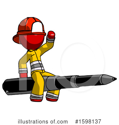 Royalty-Free (RF) Red Design Mascot Clipart Illustration by Leo Blanchette - Stock Sample #1598137