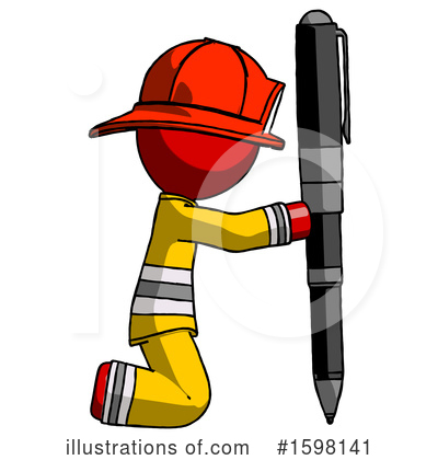 Royalty-Free (RF) Red Design Mascot Clipart Illustration by Leo Blanchette - Stock Sample #1598141