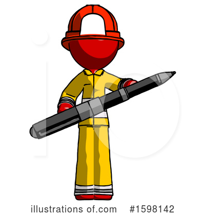 Royalty-Free (RF) Red Design Mascot Clipart Illustration by Leo Blanchette - Stock Sample #1598142