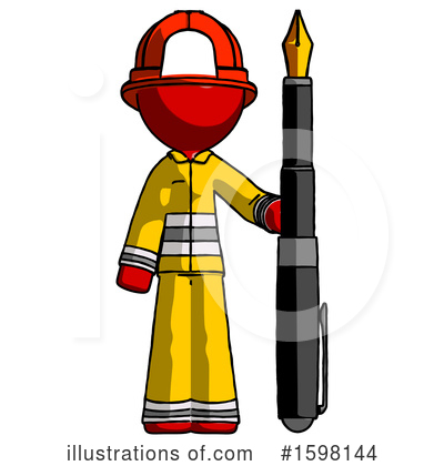 Royalty-Free (RF) Red Design Mascot Clipart Illustration by Leo Blanchette - Stock Sample #1598144